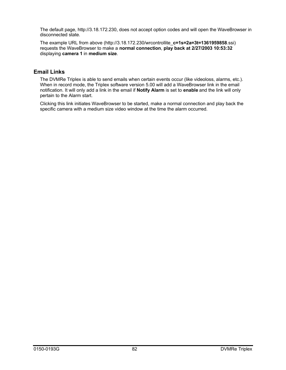 GE Security DVMRe Triplex 0150-0193G User Manual | Page 82 / 94