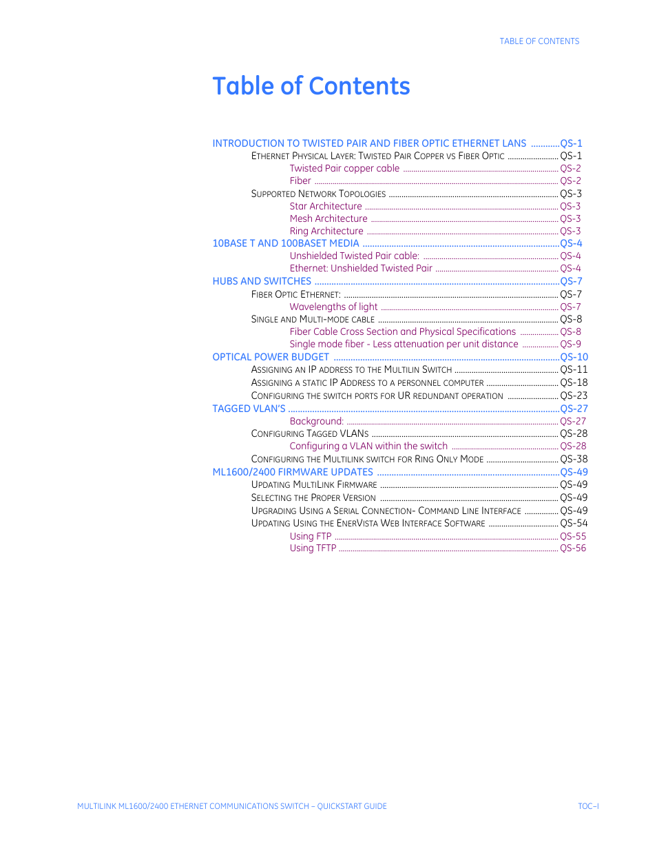 GE ML2400 User Manual | Page 3 / 62