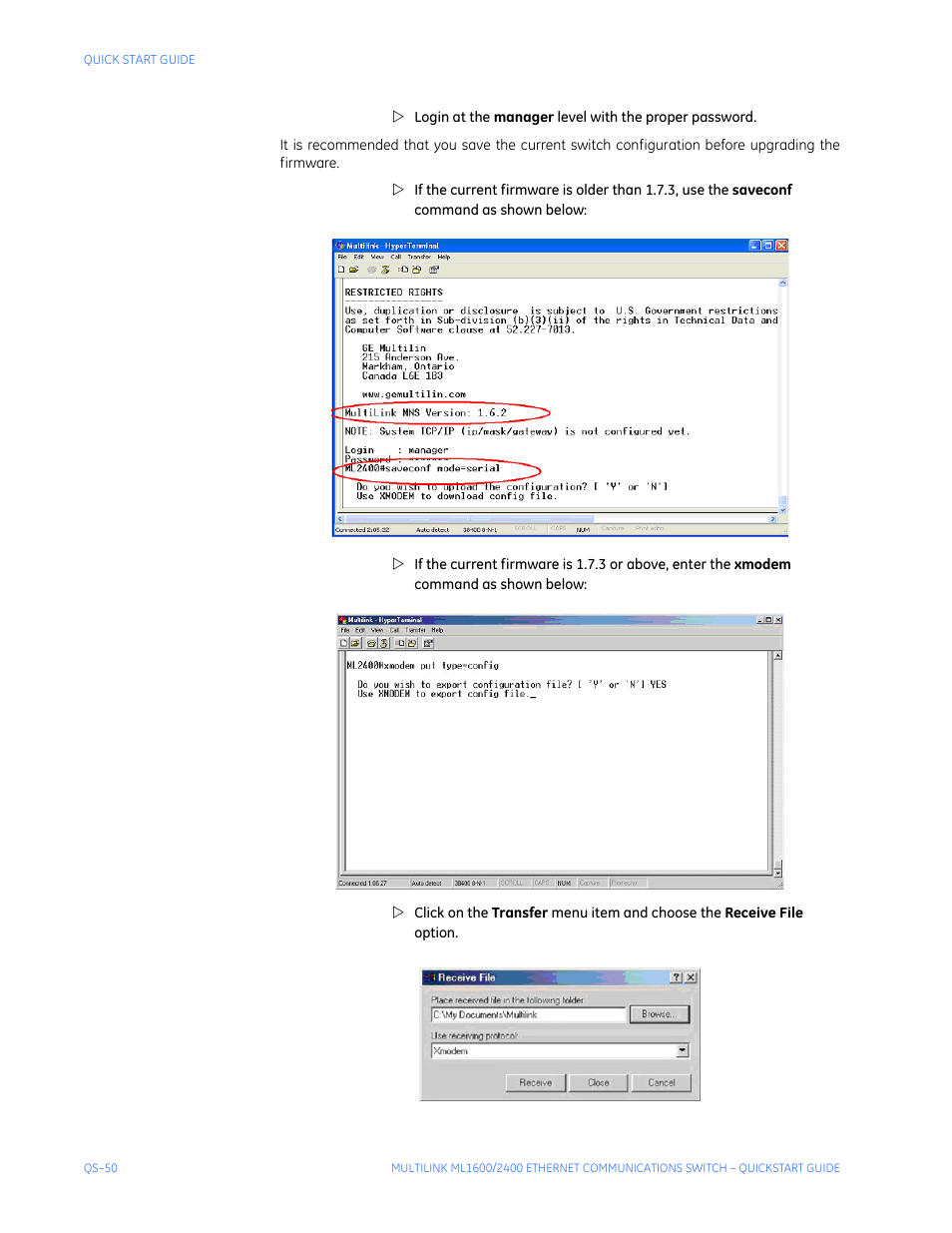 GE ML2400 User Manual | Page 54 / 62