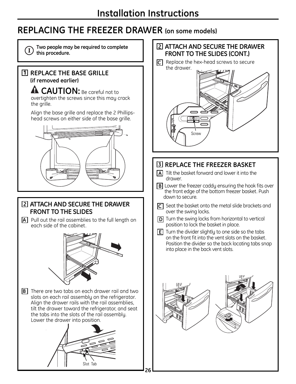 Caution | GE 200D9366P019 User Manual | Page 26 / 136