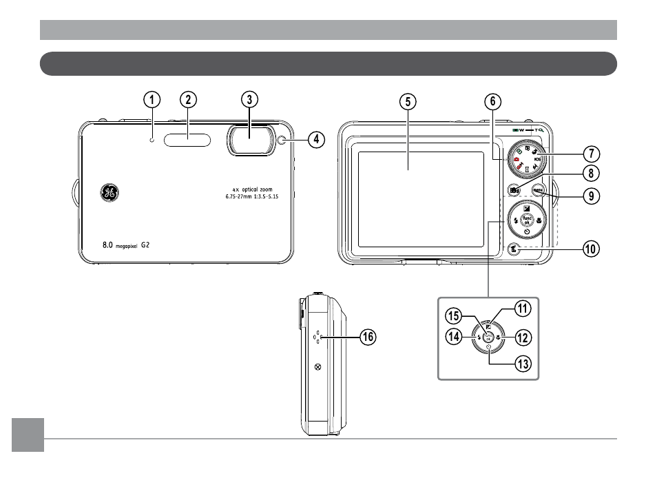 Camera views : g2 | GE E1035 User Manual | Page 12 / 106