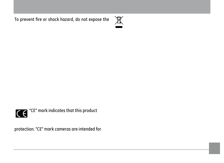 Warning | GE E1035 User Manual | Page 3 / 106