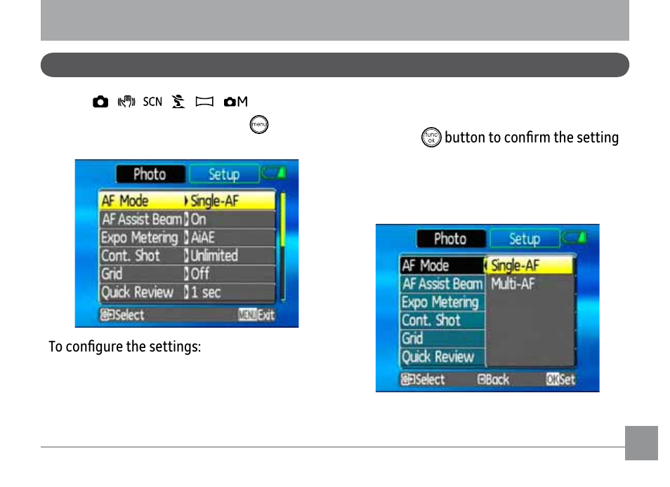Using the menus | GE E1035 User Manual | Page 57 / 106