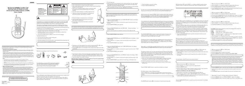 GE 26900 User Manual | 2 pages