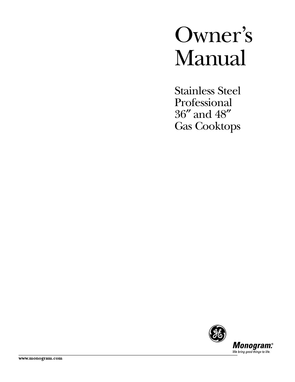 GE 36 User Manual | 24 pages