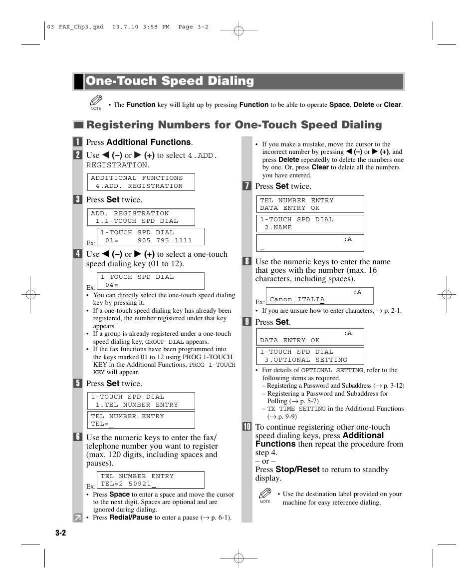 One-touch speed dialing, Registering numbers for one-touch speed dialing | GE D780 User Manual | Page 25 / 94
