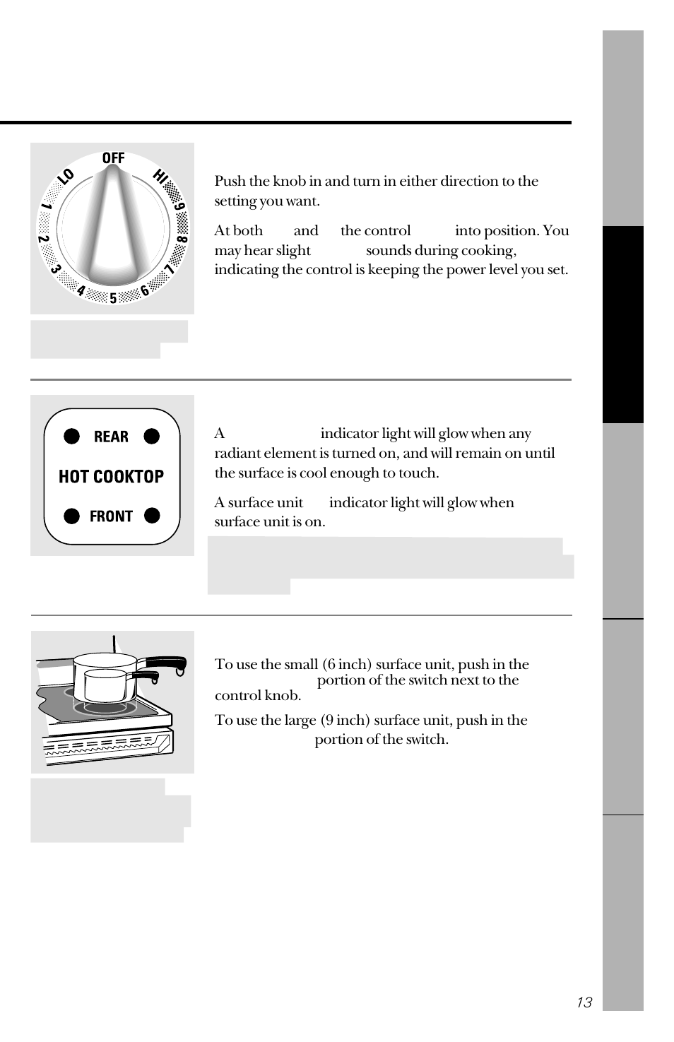 Using the surface units, Using the surface units –15, How to set | Indicator lights, Dual surface unit switch | GE 164D3333P150 User Manual | Page 13 / 48