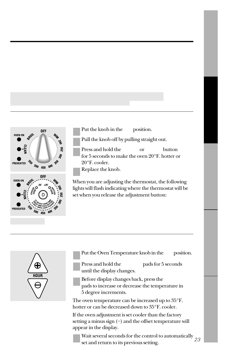 Oven thermostat, Adjust the oven thermostat—do it yourself | GE 164D3333P150 User Manual | Page 23 / 48