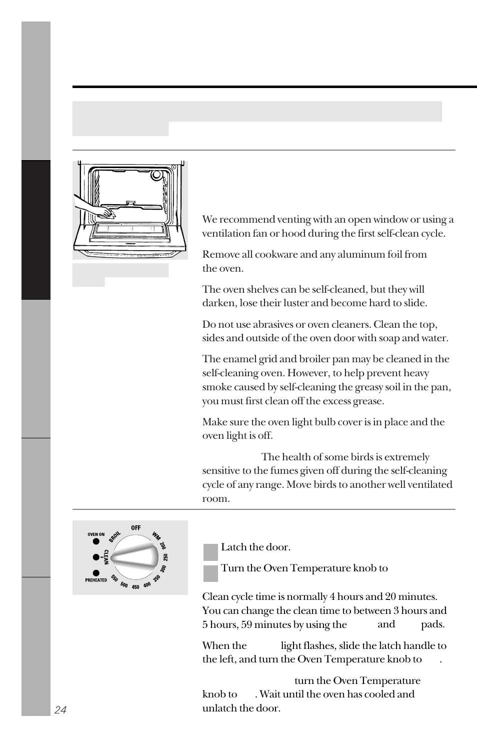 Care and cleaning, Care and cleaning –31, Using the self-cleaning oven | GE 164D3333P150 User Manual | Page 24 / 48