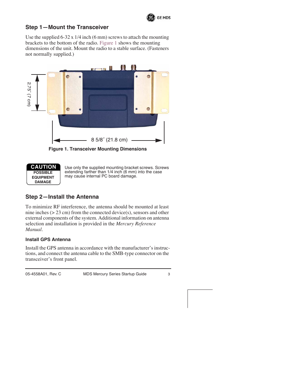 GE MDS 05-4558A01 User Manual | Page 4 / 20