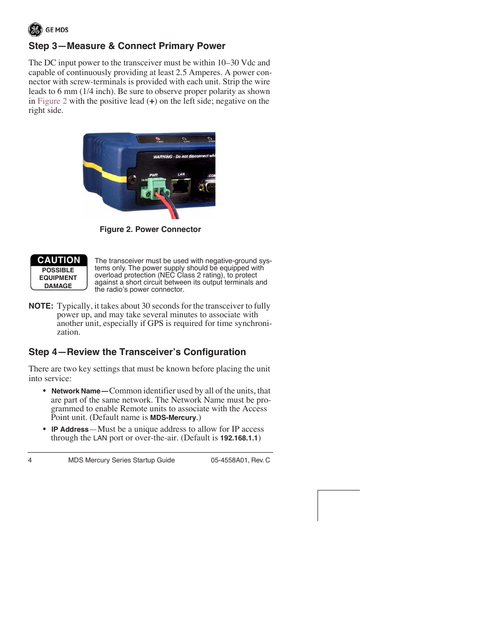 GE MDS 05-4558A01 User Manual | Page 5 / 20