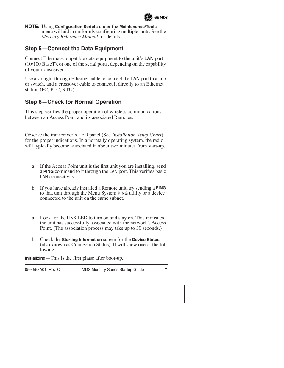GE MDS 05-4558A01 User Manual | Page 8 / 20