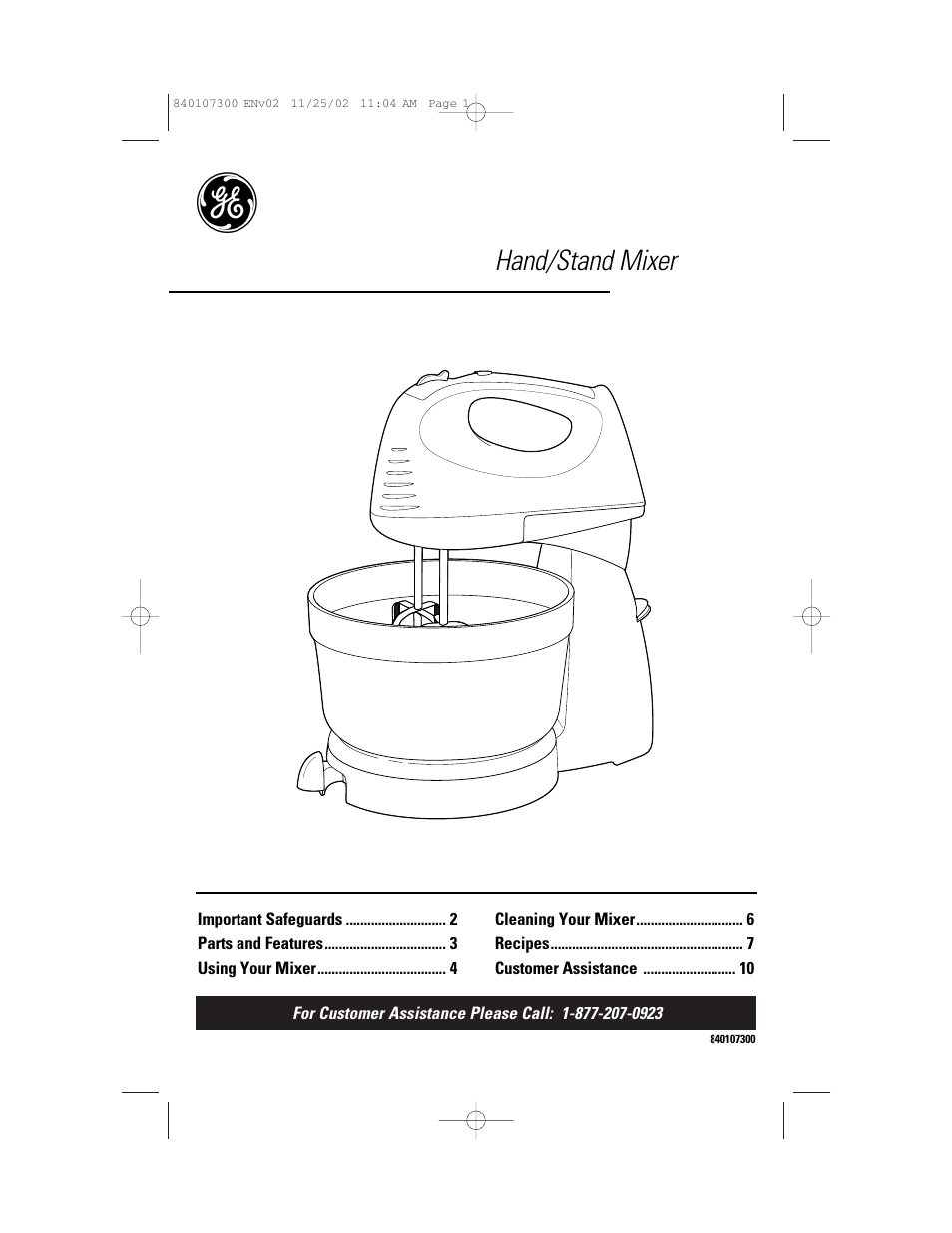 GE 106772 User Manual | 20 pages