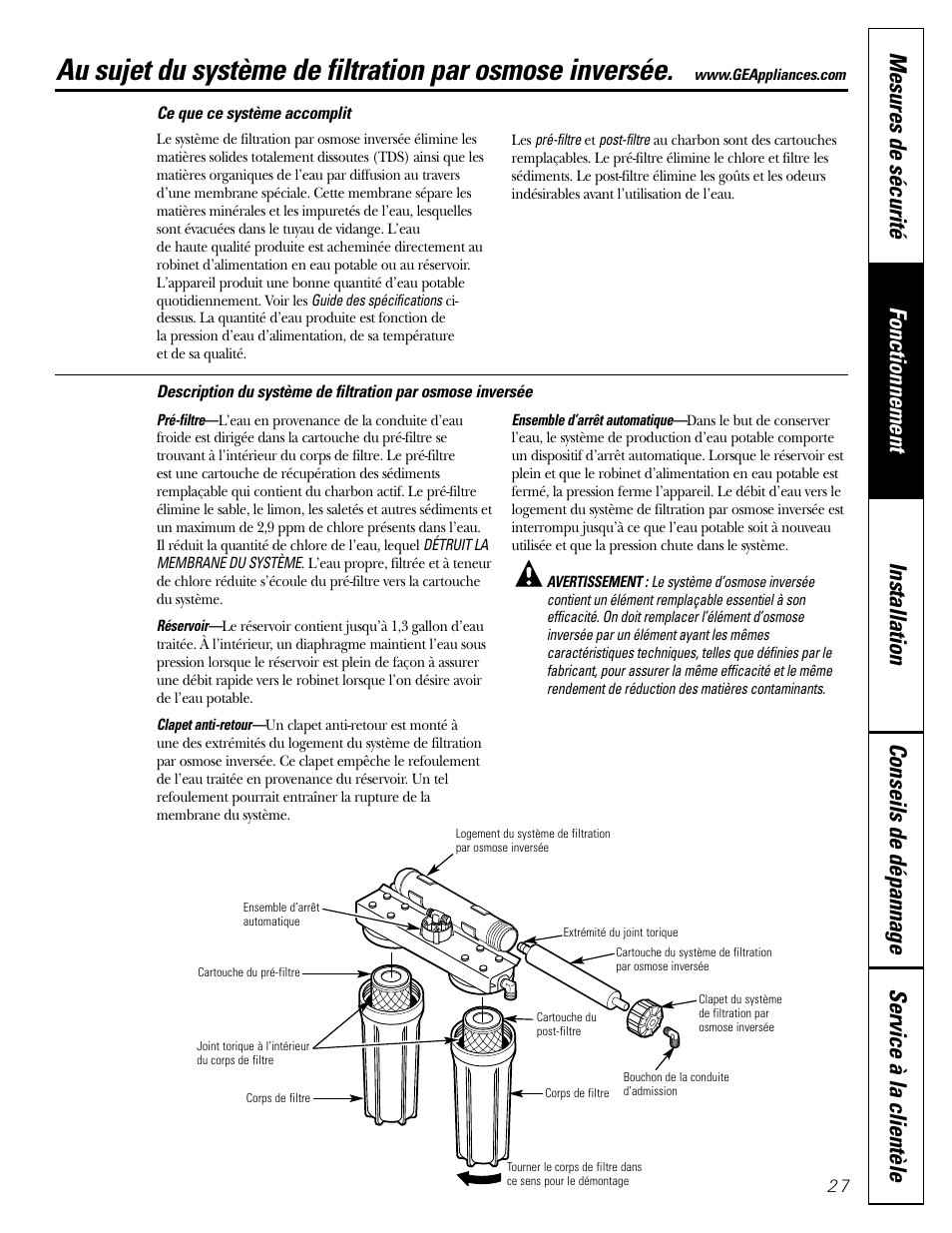 GE GXRV10ABL01 User Manual | Page 27 / 72