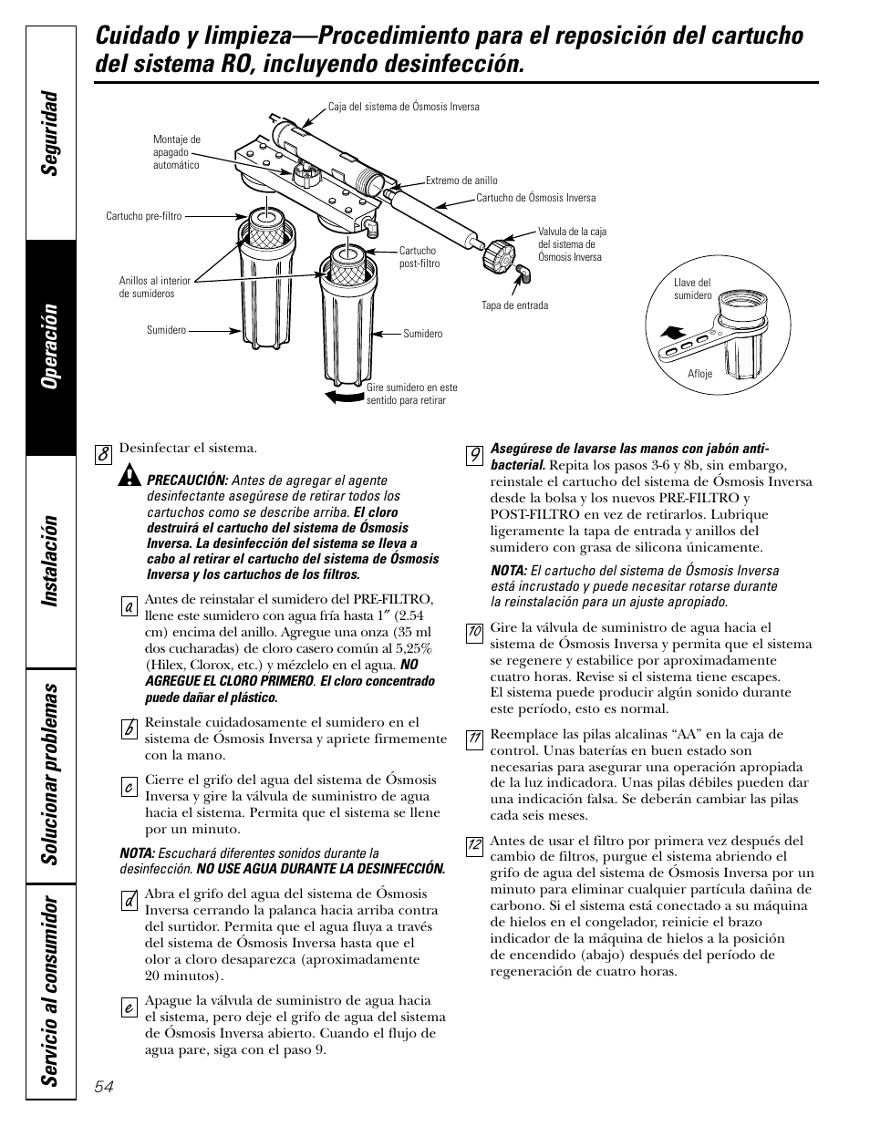 GE GXRV10ABL01 User Manual | Page 54 / 72