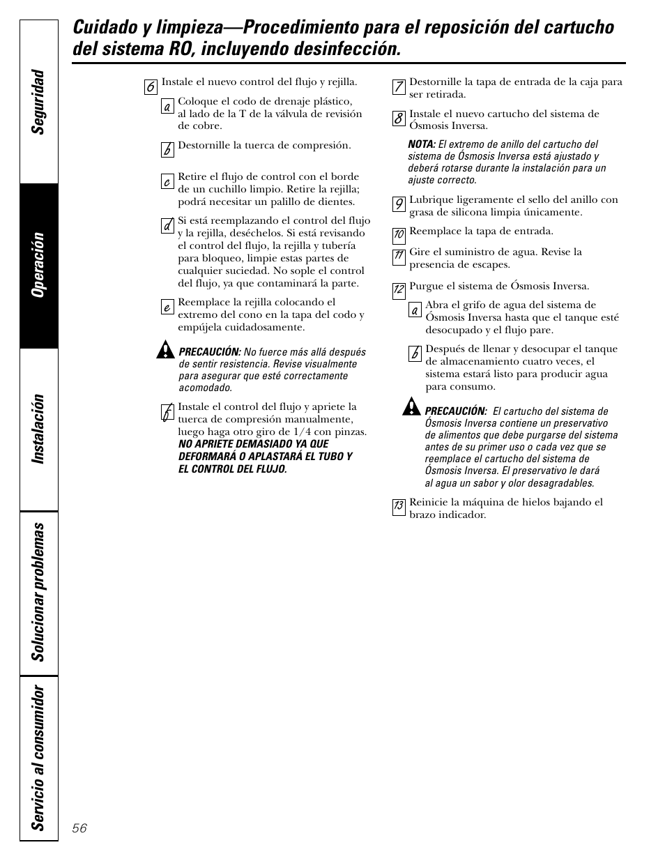 GE GXRV10ABL01 User Manual | Page 56 / 72