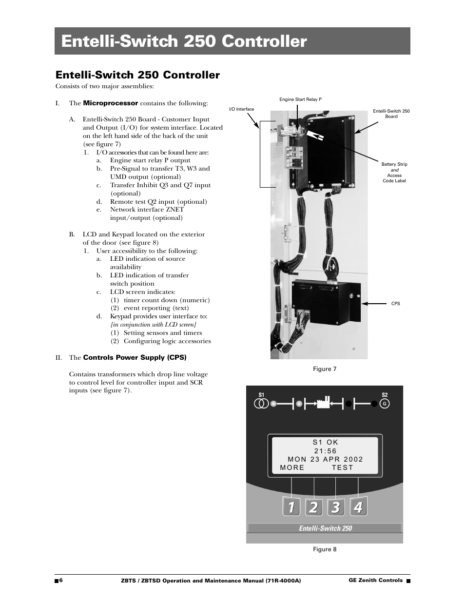 Entelli-switch 250 controller | GE ZBTSD User Manual | Page 8 / 32