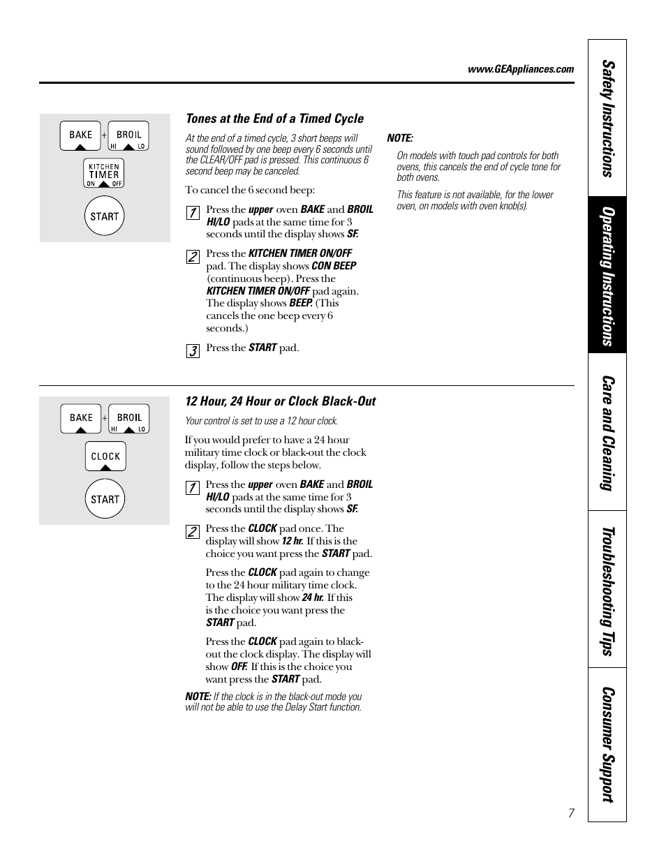 GE JKP45  EN User Manual | Page 7 / 28