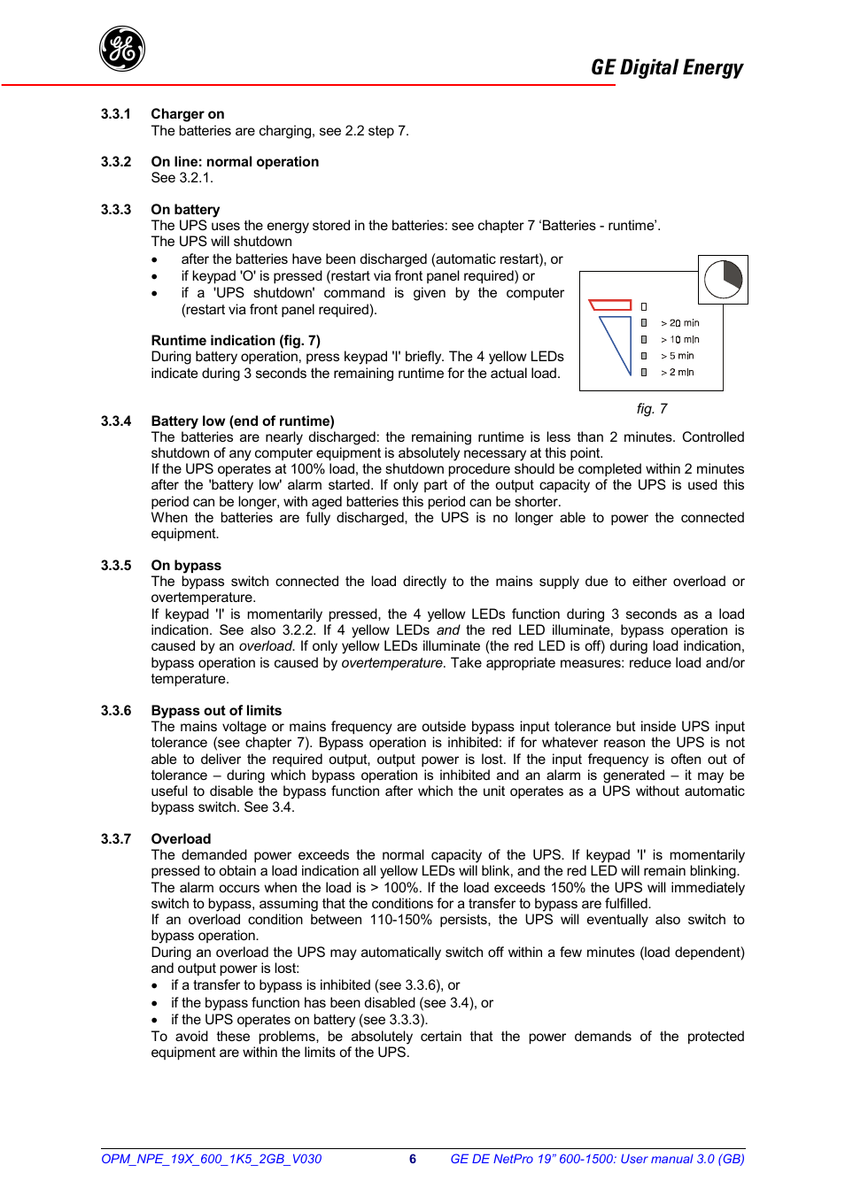 Ge digital energy | GE 600 - 1500 VA User Manual | Page 7 / 14