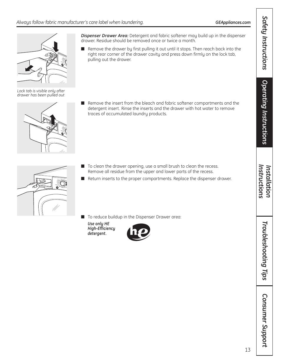 GE Profile WPDH8910K User Manual | Page 13 / 84