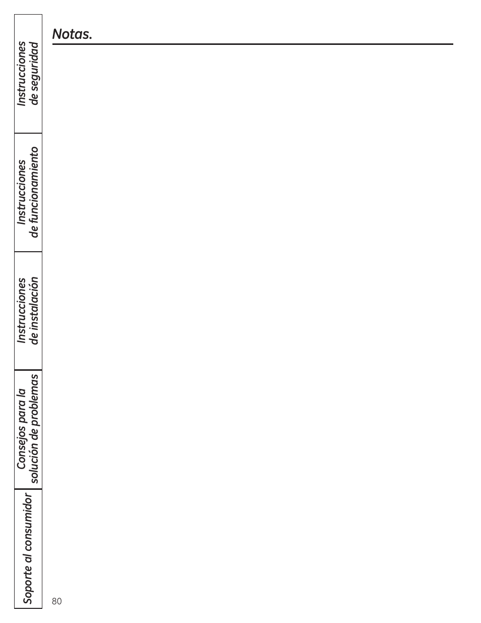 Notas | GE Profile WPDH8910K User Manual | Page 80 / 84