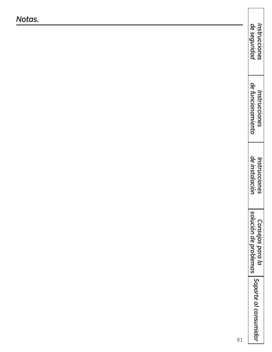 Notas | GE Profile WPDH8910K User Manual | Page 81 / 84