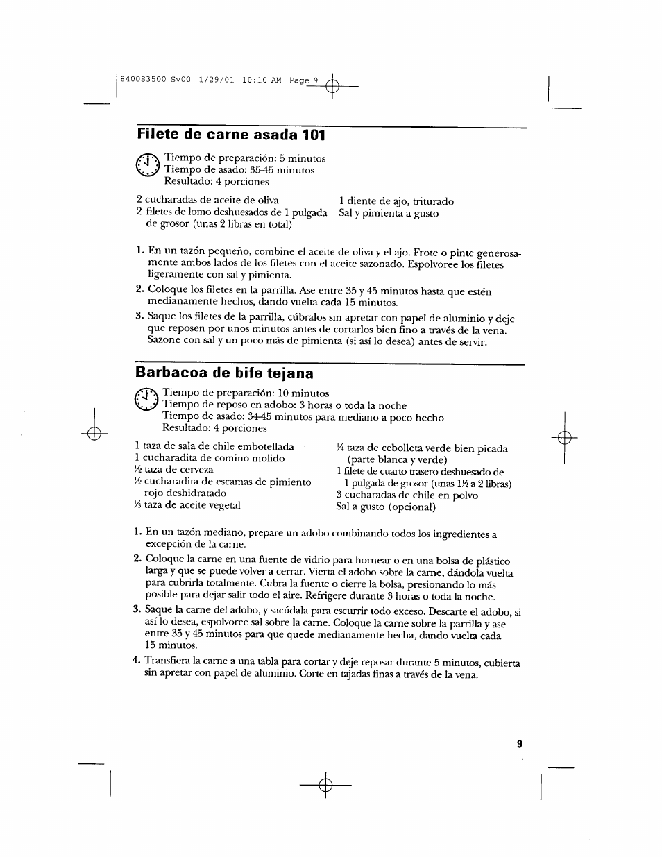 Filete de carne asada 101, Barbacoa de bife lejana | GE 840083500 User Manual | Page 25 / 32