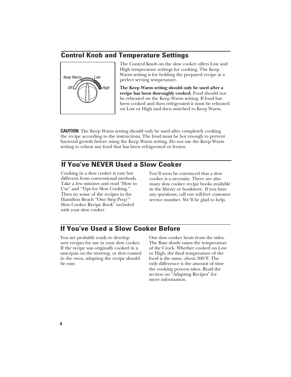 If you’ve used a slow cooker before | GE 840070700 User Manual | Page 4 / 8