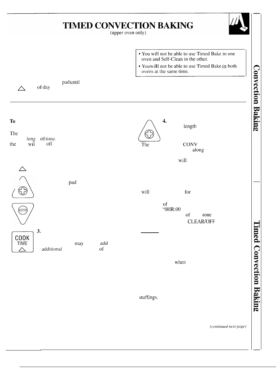 Timed baking 13, 14 | GE 164D2966P087 User Manual | Page 13 / 40