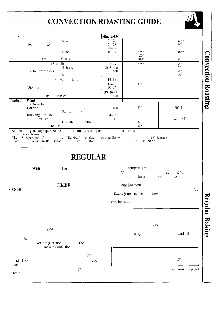 Oven 17-29, Baking 17-19, Baking | How to set your oven for baking | GE 164D2966P087 User Manual | Page 17 / 40