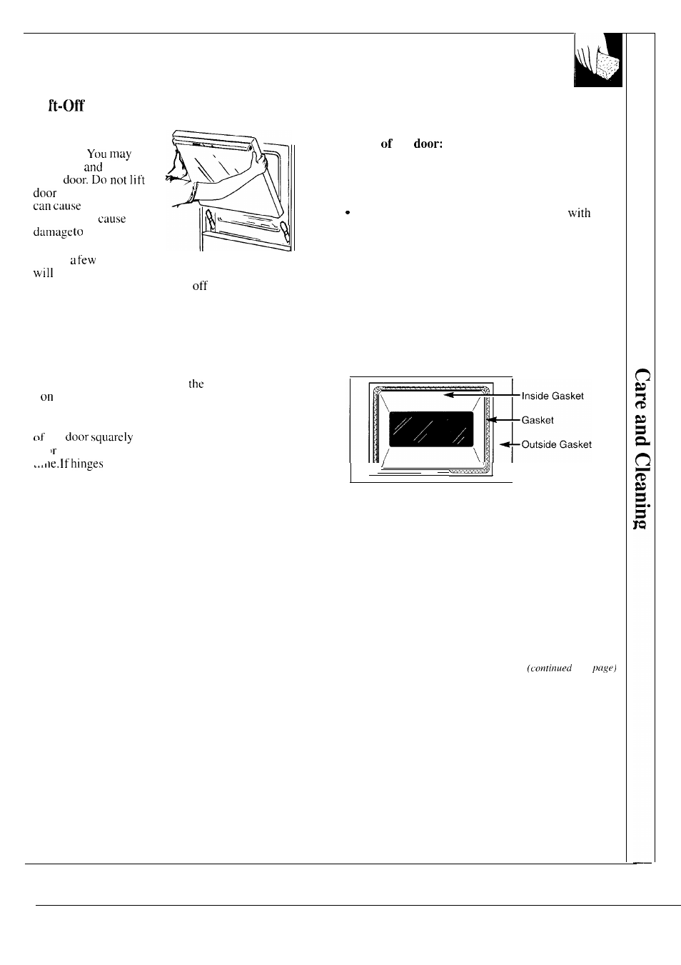 Oven door | GE 164D2966P087 User Manual | Page 35 / 40