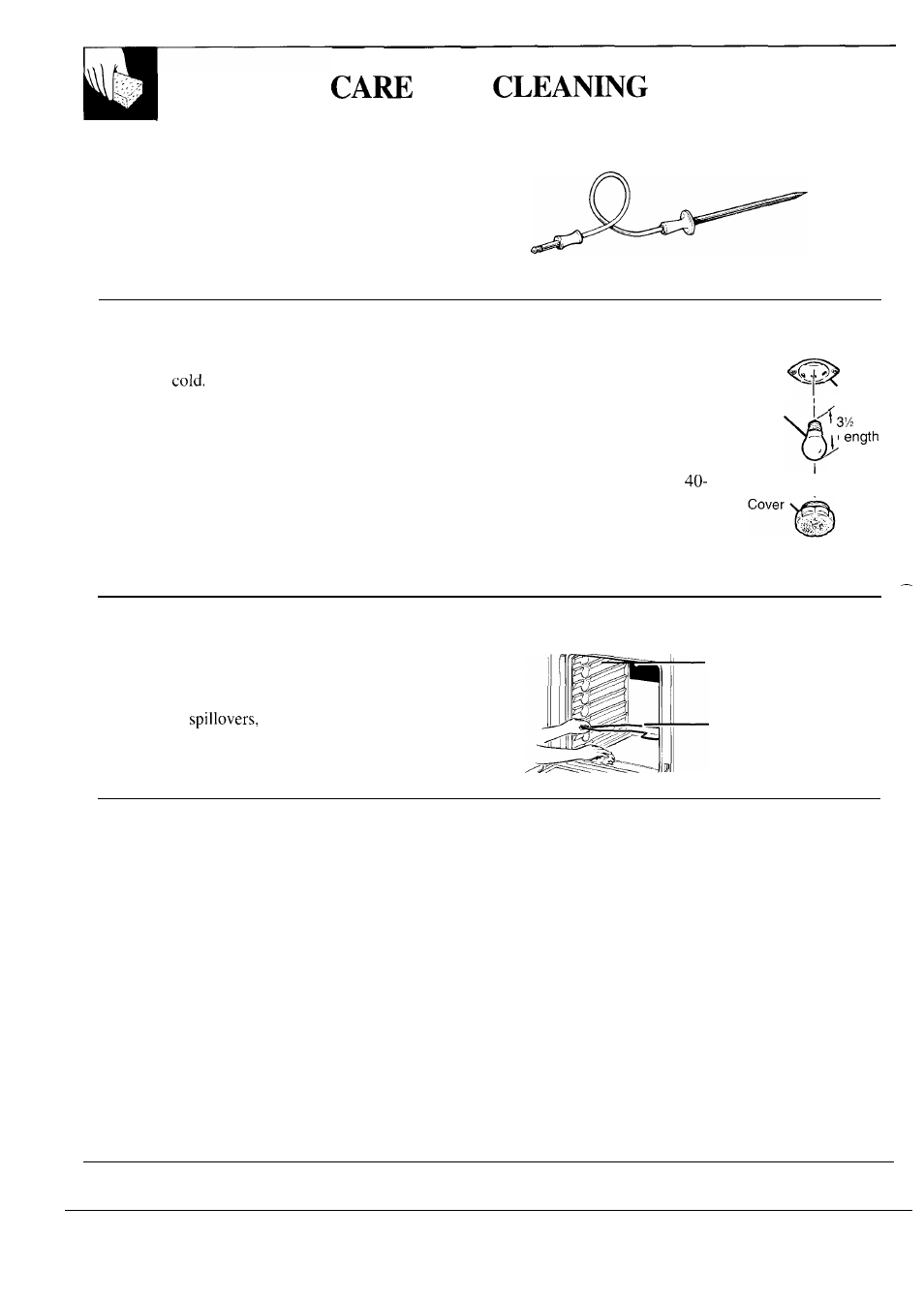 Probe, Oven light bulb, Oven heating elements | Control panel | GE 164D2966P087 User Manual | Page 36 / 40