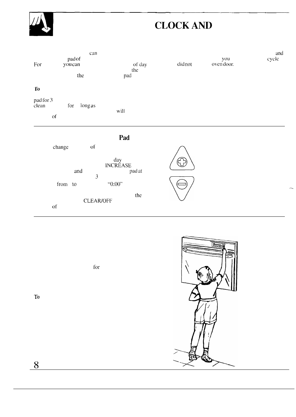 Oven control, timer, Display messages, Increase and decrease speed | Child lockout feature | GE 164D2966P087 User Manual | Page 8 / 40