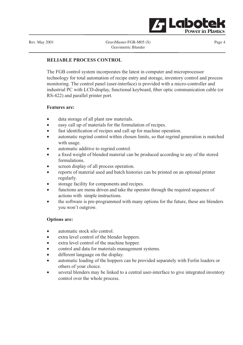 GE FGB-M05 User Manual | Page 5 / 52