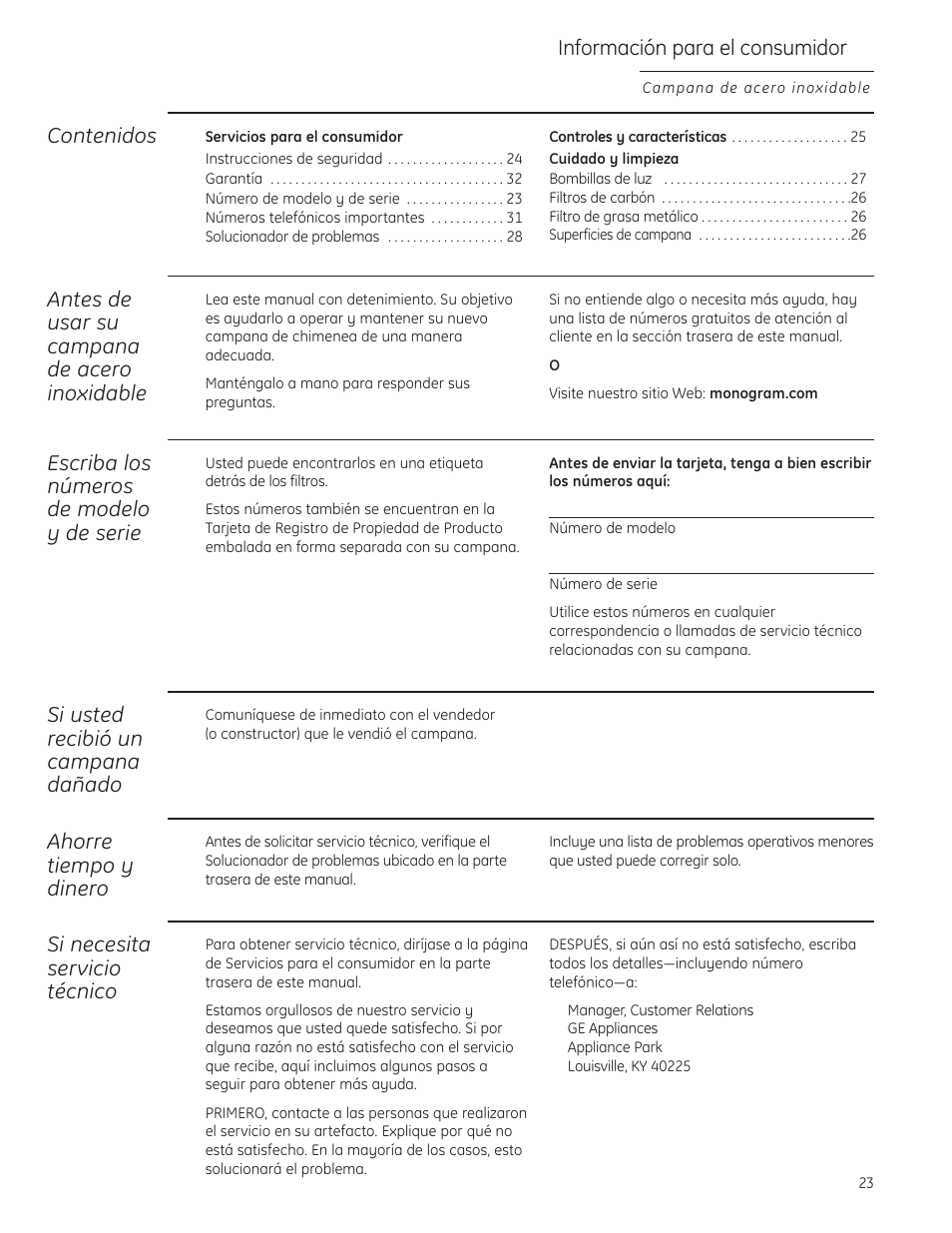 GE Monogram ZV855 User Manual | Page 23 / 32