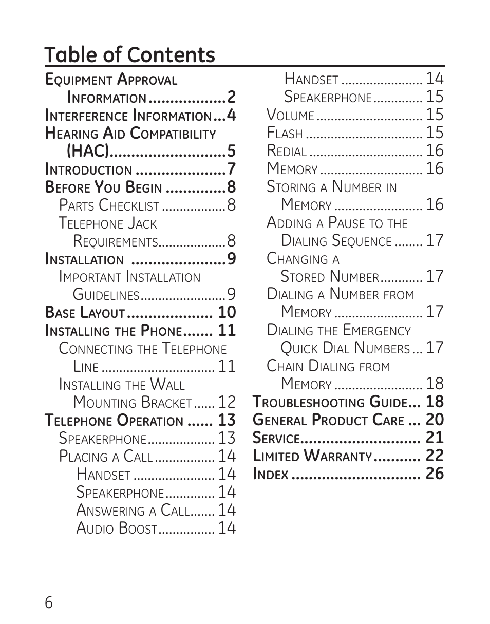GE 29568 User Manual | Page 6 / 56