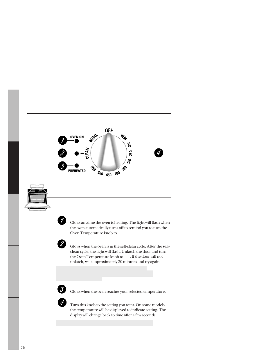 Using the oven controls, Oven control settings, On some models) | GE 164D3333P159 User Manual | Page 18 / 56