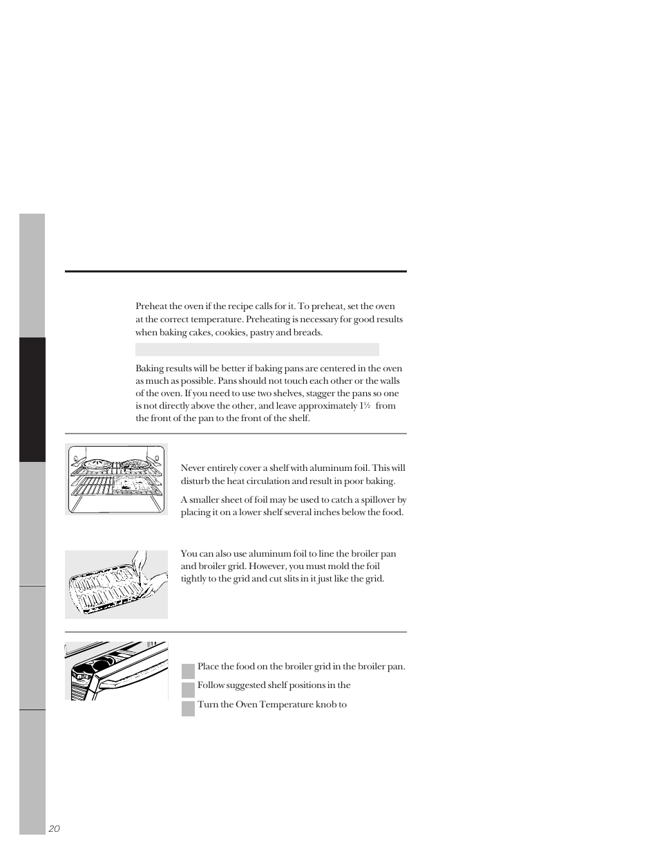 Using the oven | GE 164D3333P159 User Manual | Page 20 / 56