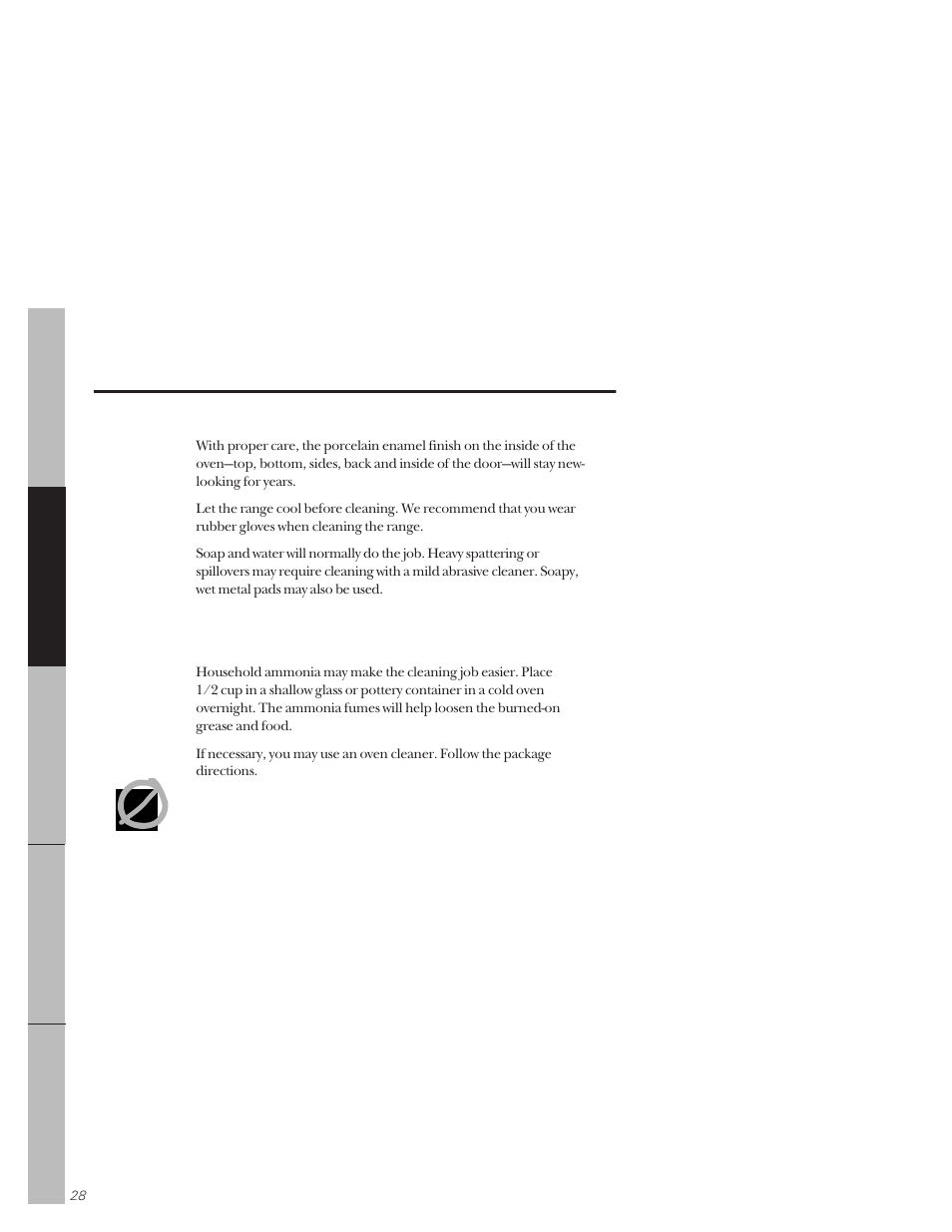 Care and cleaning, Care and cleaning –36, Care and cleaning of the range | GE 164D3333P159 User Manual | Page 28 / 56