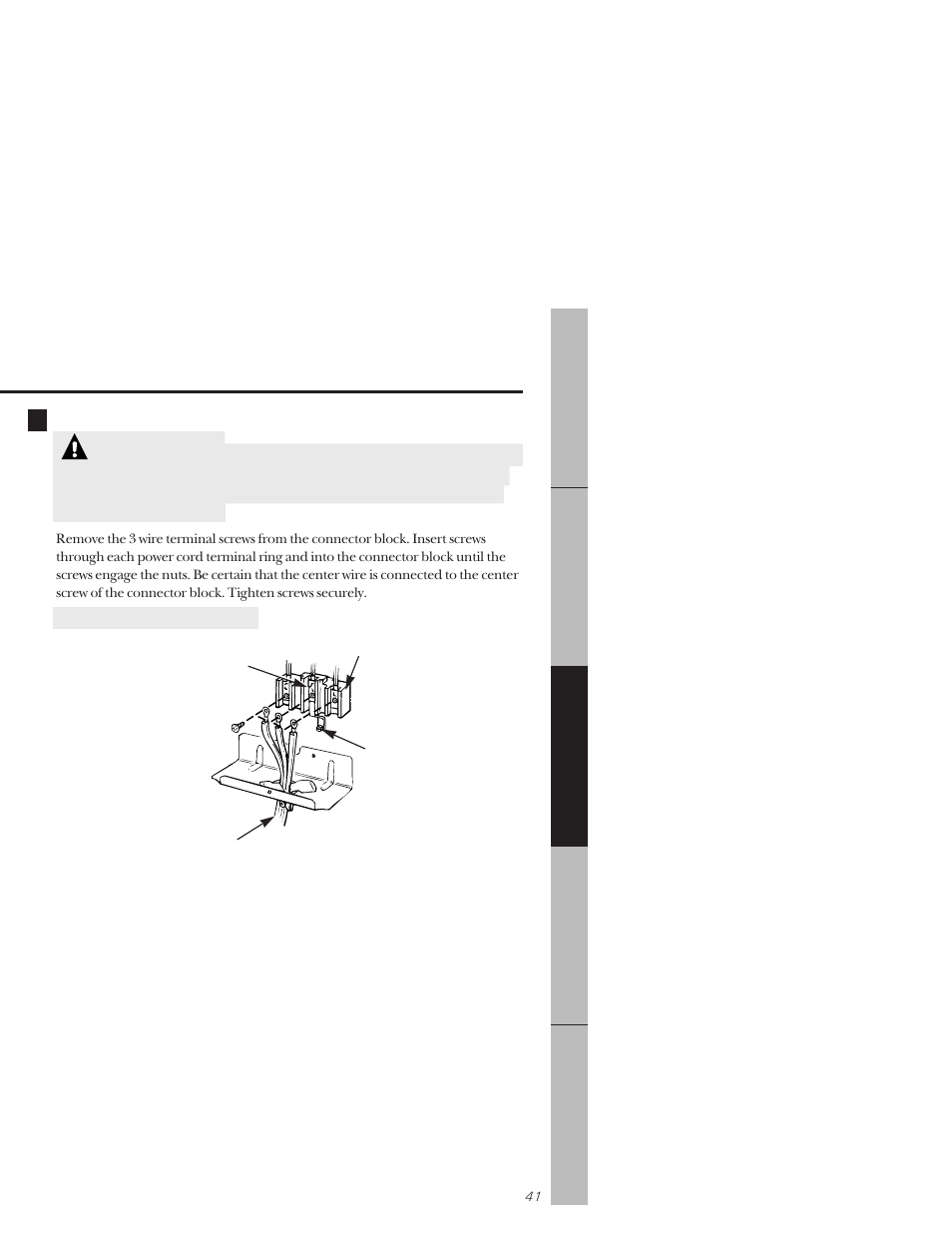 Warning | GE 164D3333P159 User Manual | Page 41 / 56