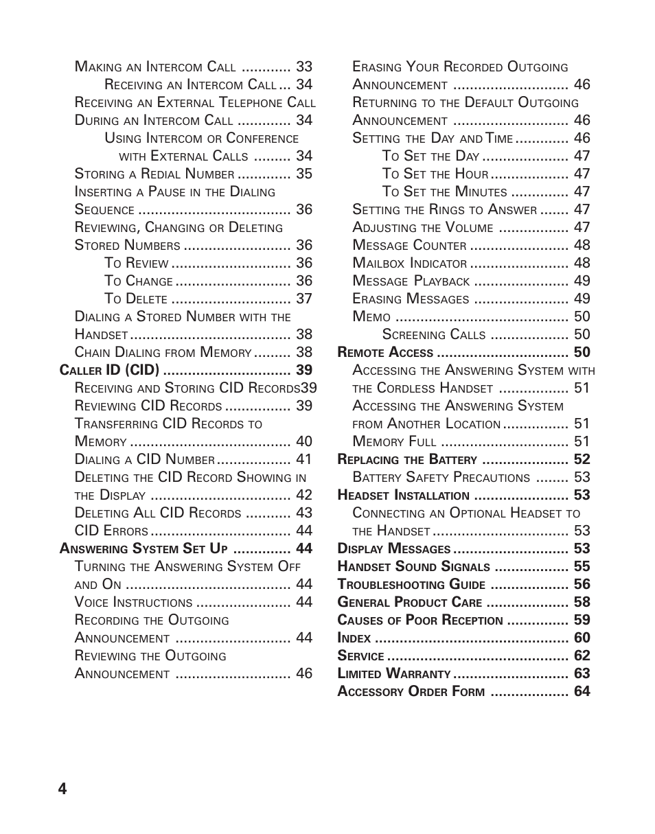 GE 25826GC User Manual | Page 4 / 128