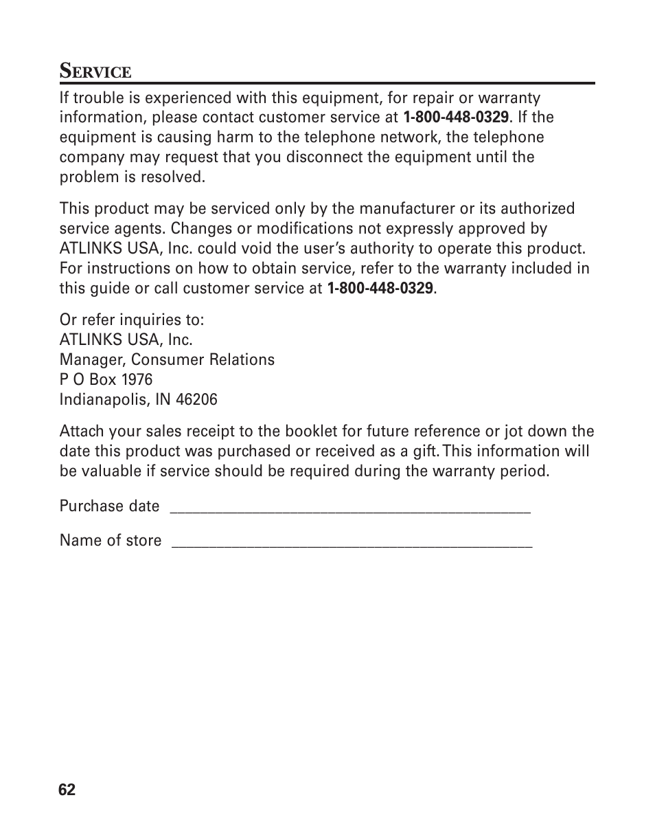 GE 25826GC User Manual | Page 62 / 128
