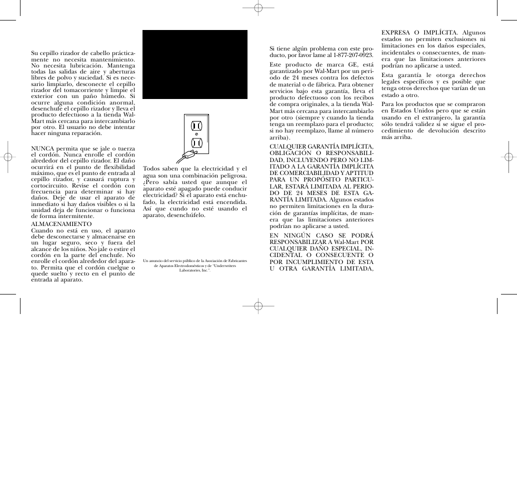 Mantenimiento por parte del usuario | GE 106628 User Manual | Page 13 / 20