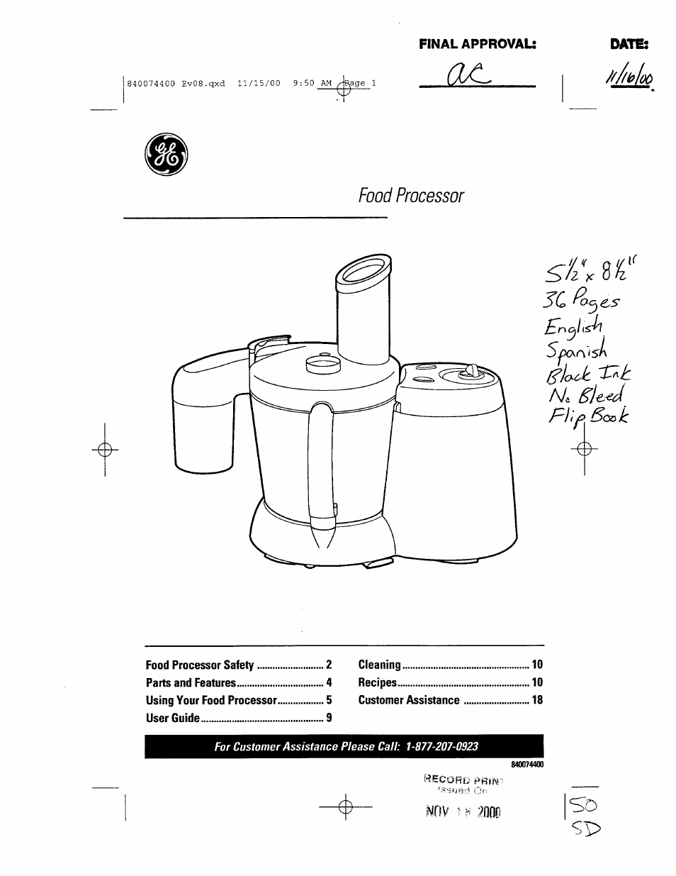 GE 106622 User Manual | 36 pages