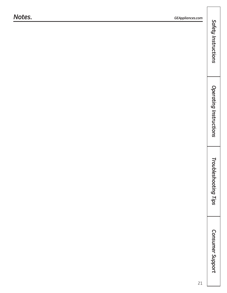 GE 165D4700P389 49-55065 07-09 JR User Manual | Page 21 / 48