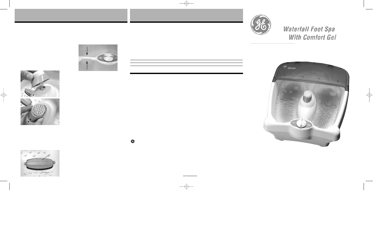Warranty, Owner ’s guide, Please read and save these important instructions | Pedicure center storage and cleaning | GE 106754 User Manual | Page 6 / 6