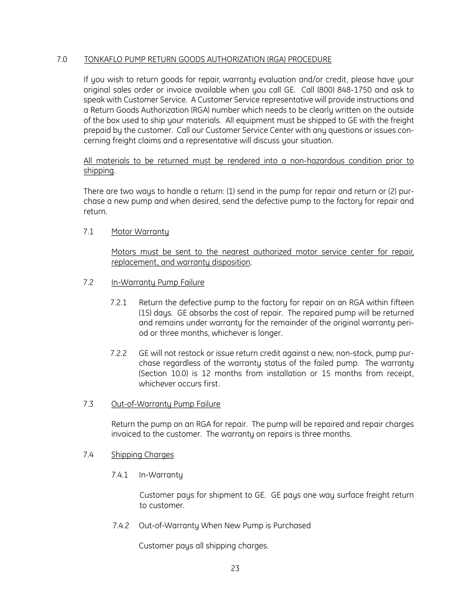 GE QS1800V User Manual | Page 29 / 36