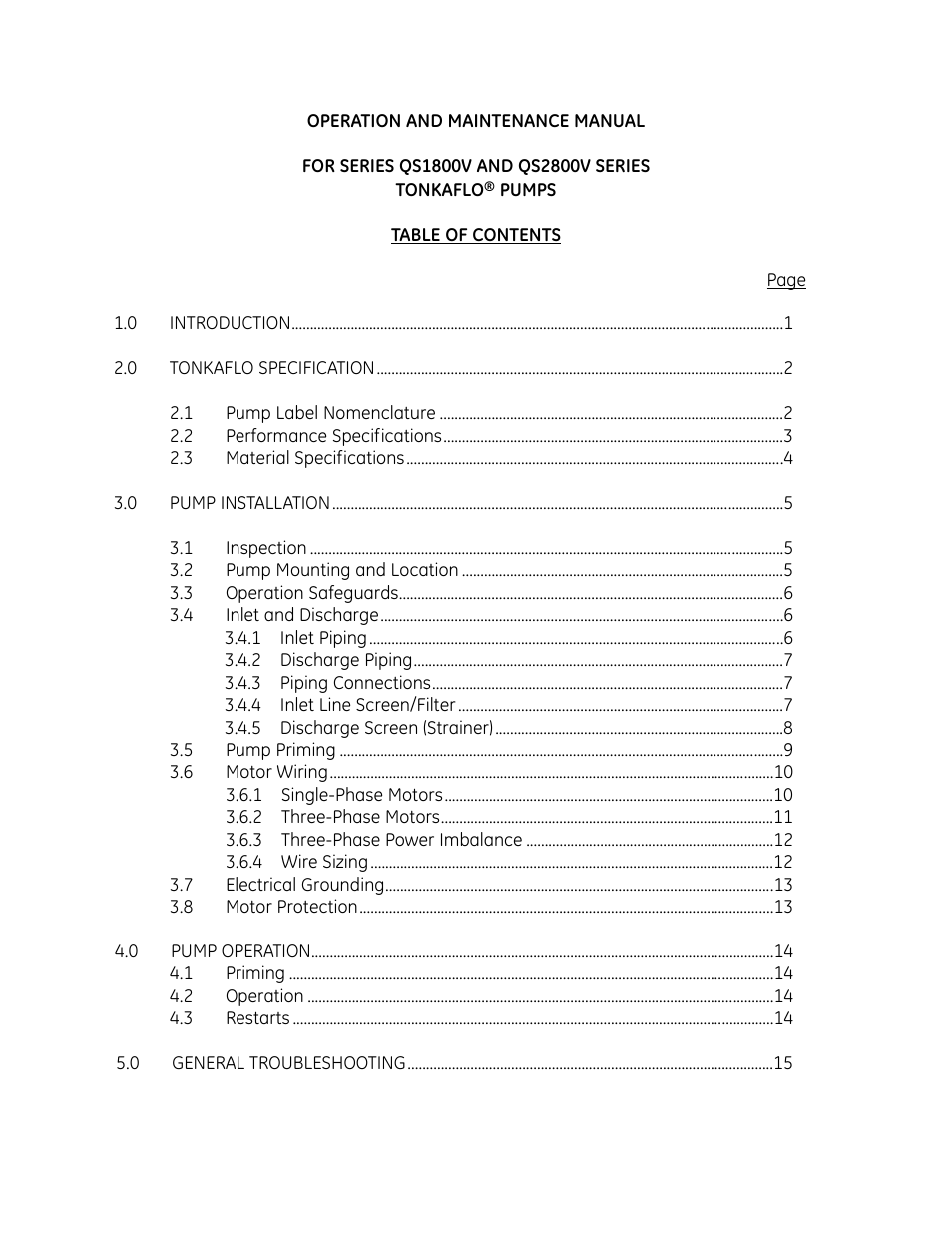 GE QS1800V User Manual | Page 3 / 36