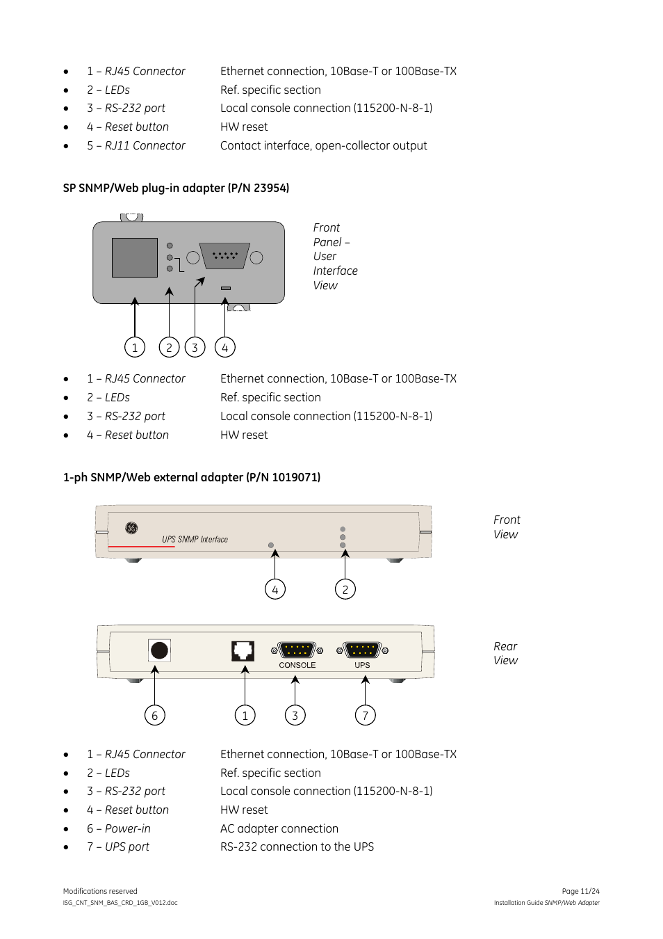 GE Industrial Solutions Digital Energy SNMP_WEB ADAPTER User Manual | Page 11 / 24