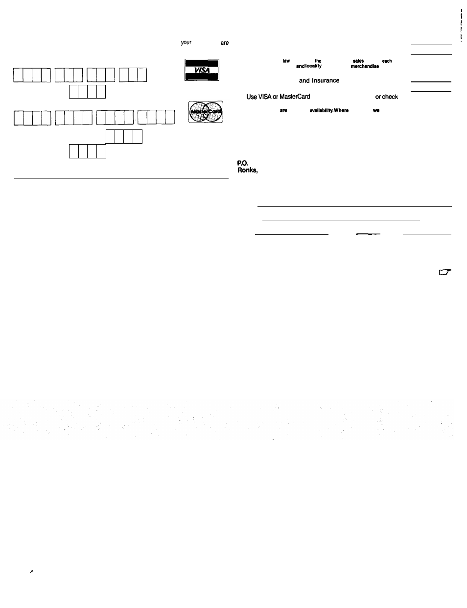 Accessory order form, Mastercard | GE 7-2867 User Manual | Page 14 / 16